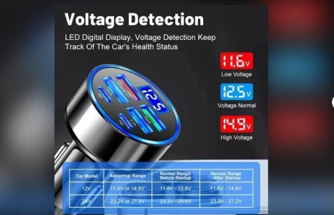 6 in 1car charger
